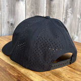 Long Beach Skate LBS Long Side Performance Water Repellent Extra Large Black Snapback Hat