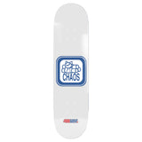 411 Chaos White EX7 8.5" Skateboard Deck
