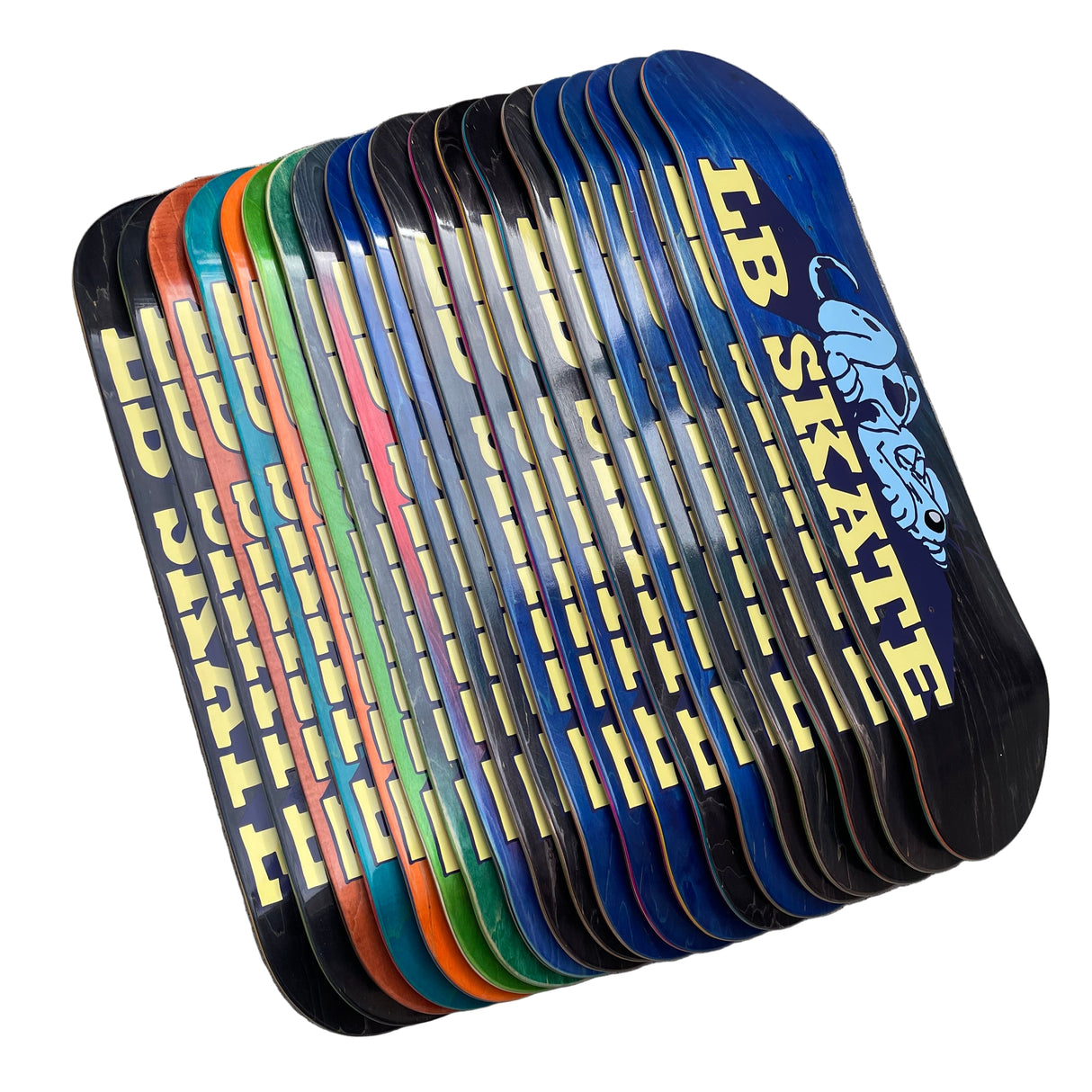 Long Beach Skate Co Shop Dog Bluey Assorted Stain Skateboard Deck