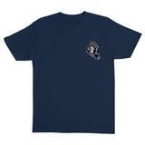 Santa Cruz Screaming Hand S/s Heavyweight Shirt Navy with Grey Invert