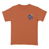 Santa Cruz Wave Dot S/s Heavyweight Shirt Texas Orange with Blue