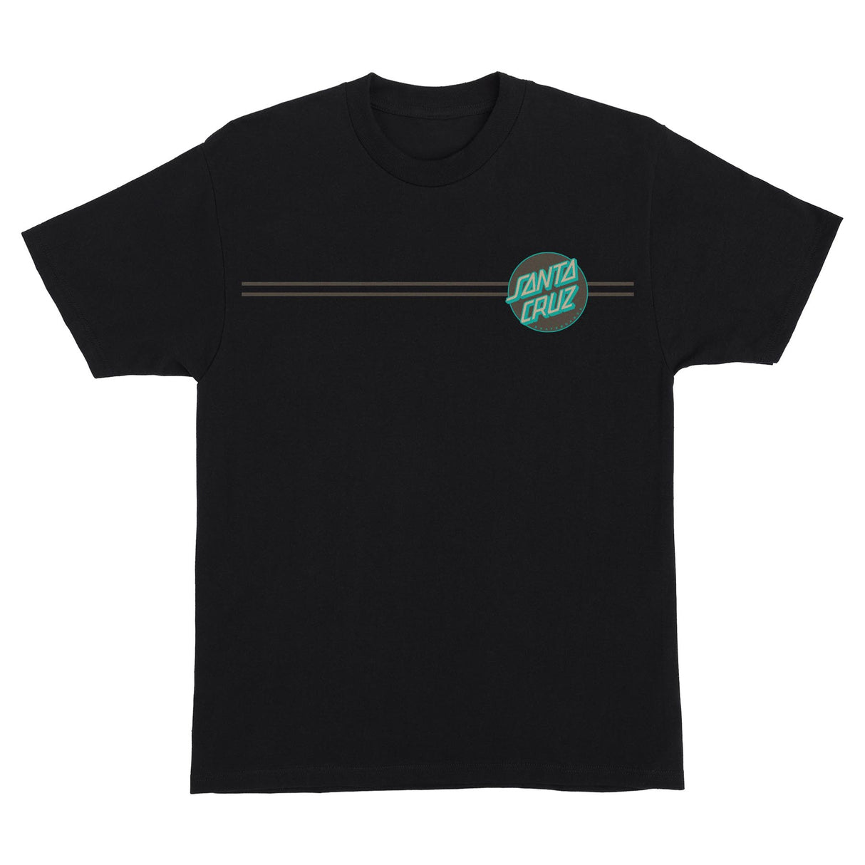 Santa Cruz Other Dot Heavyweight Black Brown Teal S/s Shirt