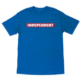 Independent Bar Logo S/s Heavyweight Shirt Royal with Red