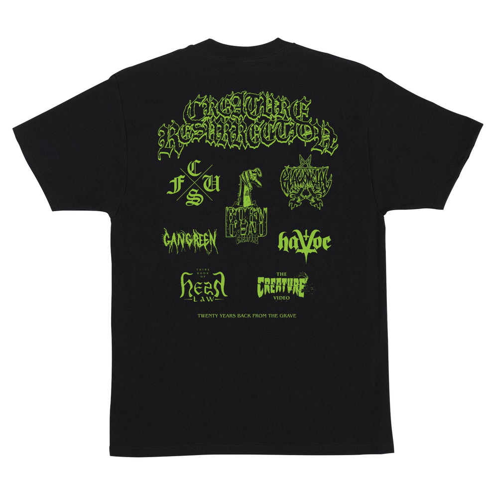 Creature Resurrection XX Heavyweight Black S/s Shirt
