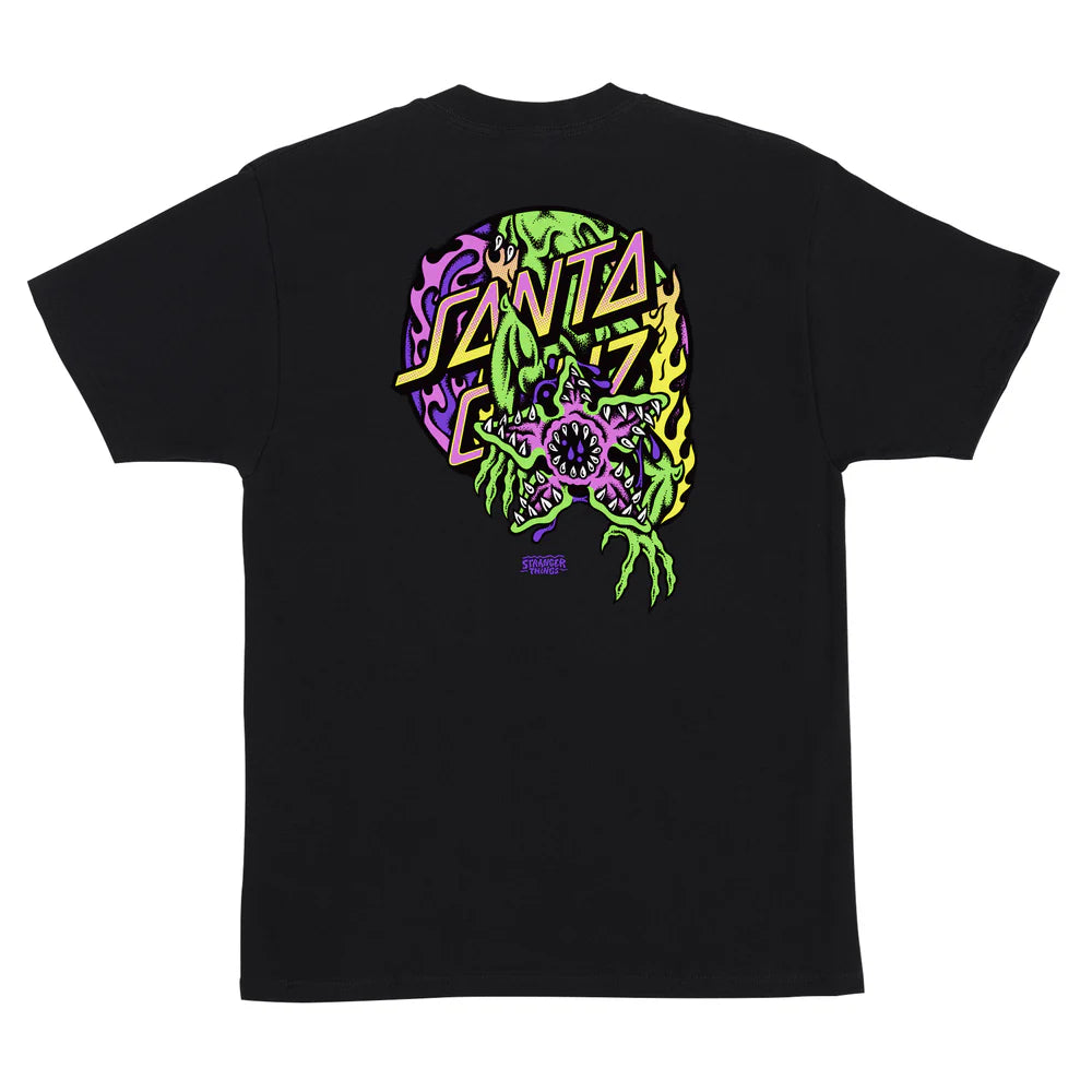 Santa Cruz Stranger Things Demogorgon Dot Black Heavyweight S/s Shirt