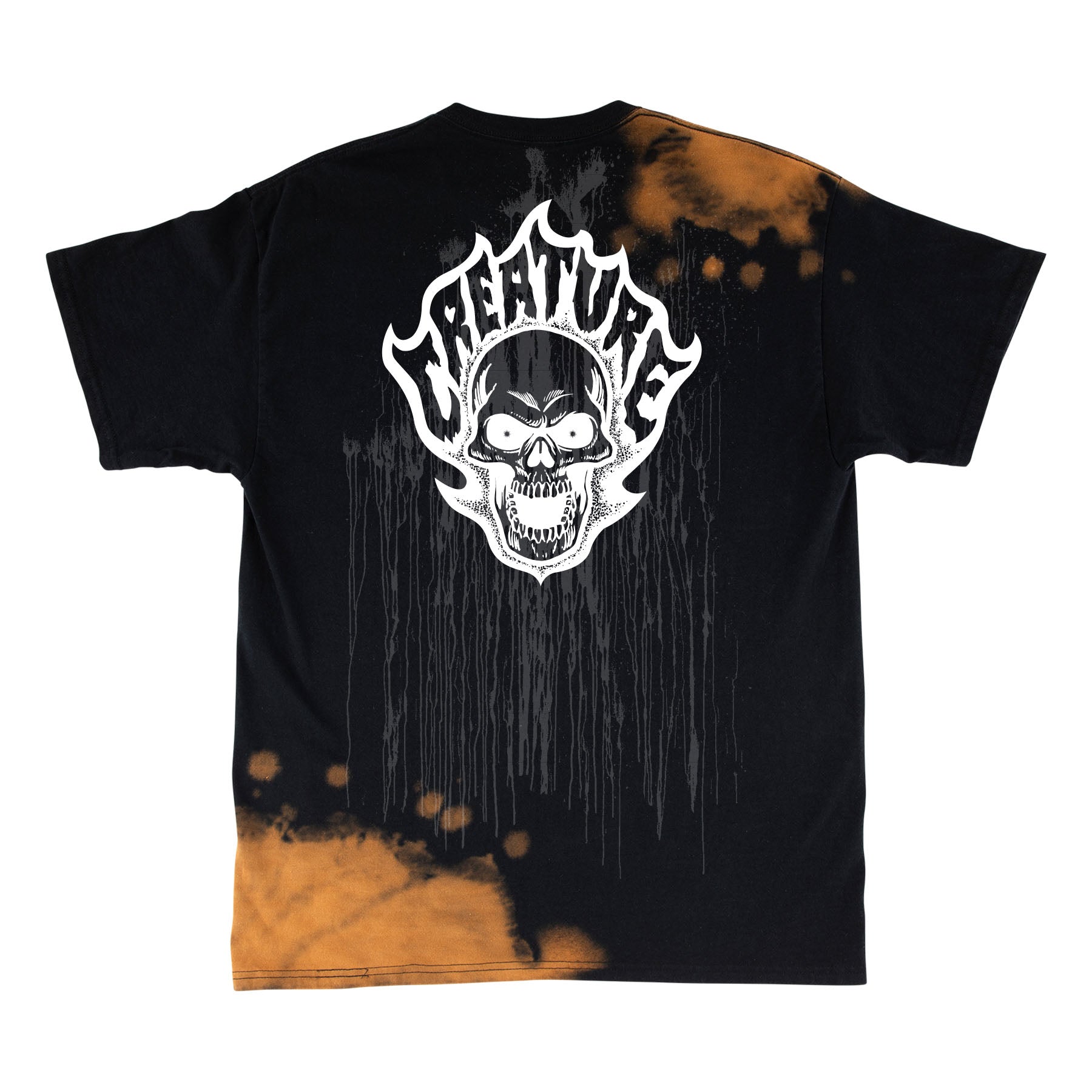 Creature Bonehead Flame Wash Greasy Black Heavyweight S/s Shirt