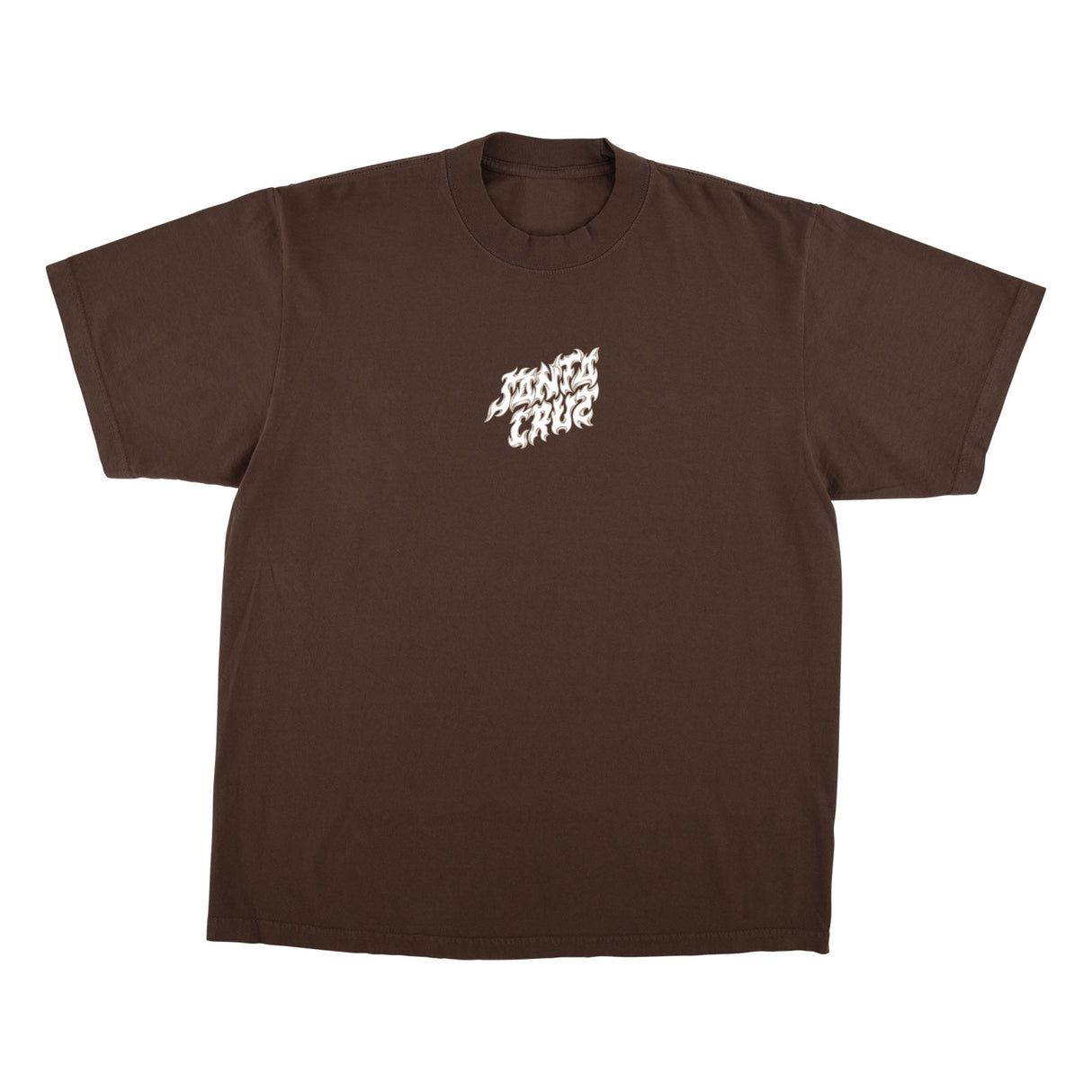 Santa Cruz Razor Dot Center Mocha Brown Heavyweight S/s Shirt