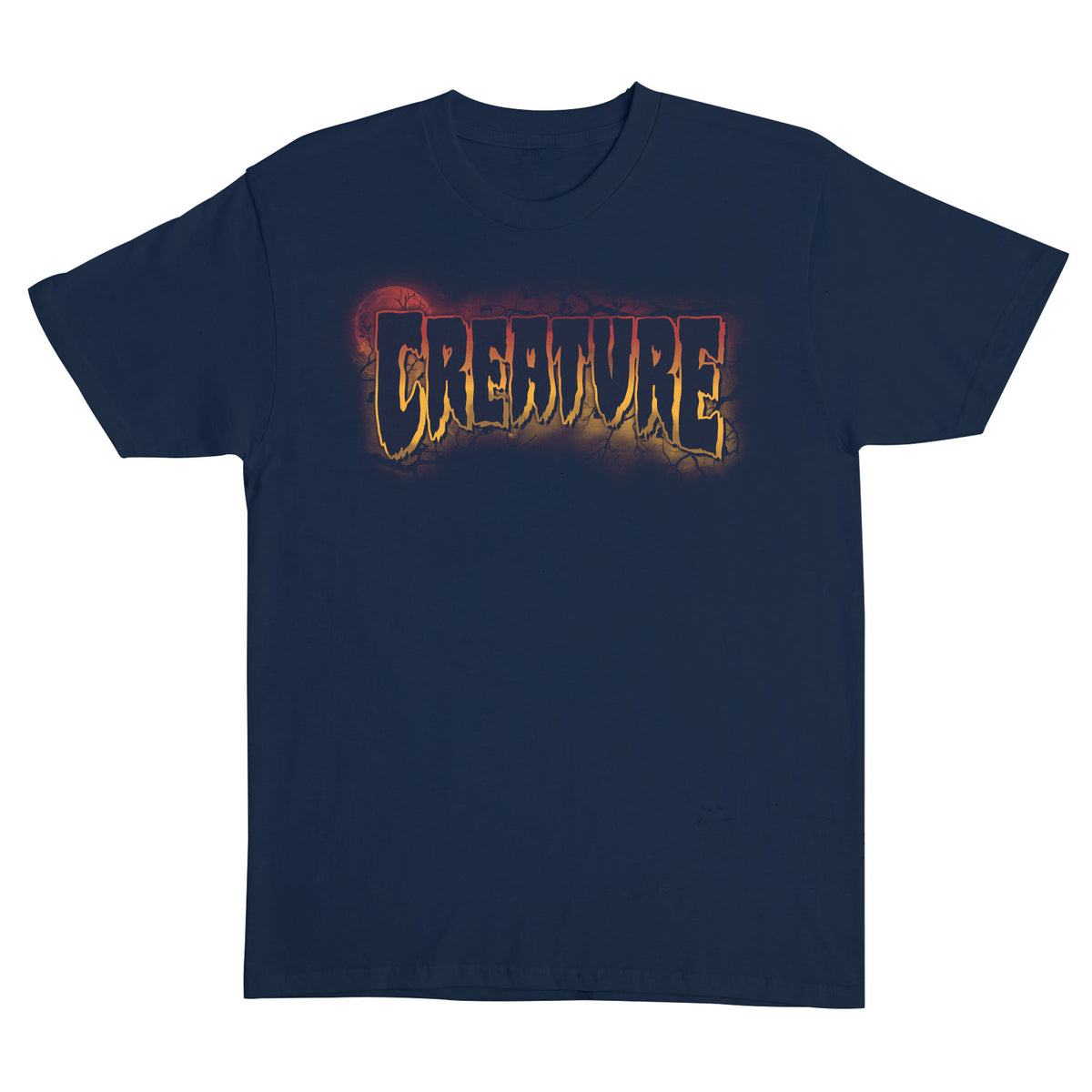 Creature Midnight Logo S/s Heavyweight Shirt New Navy