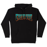 Creature Logo P/O Hooded Heavyweight Sweatshirt Black with Teal