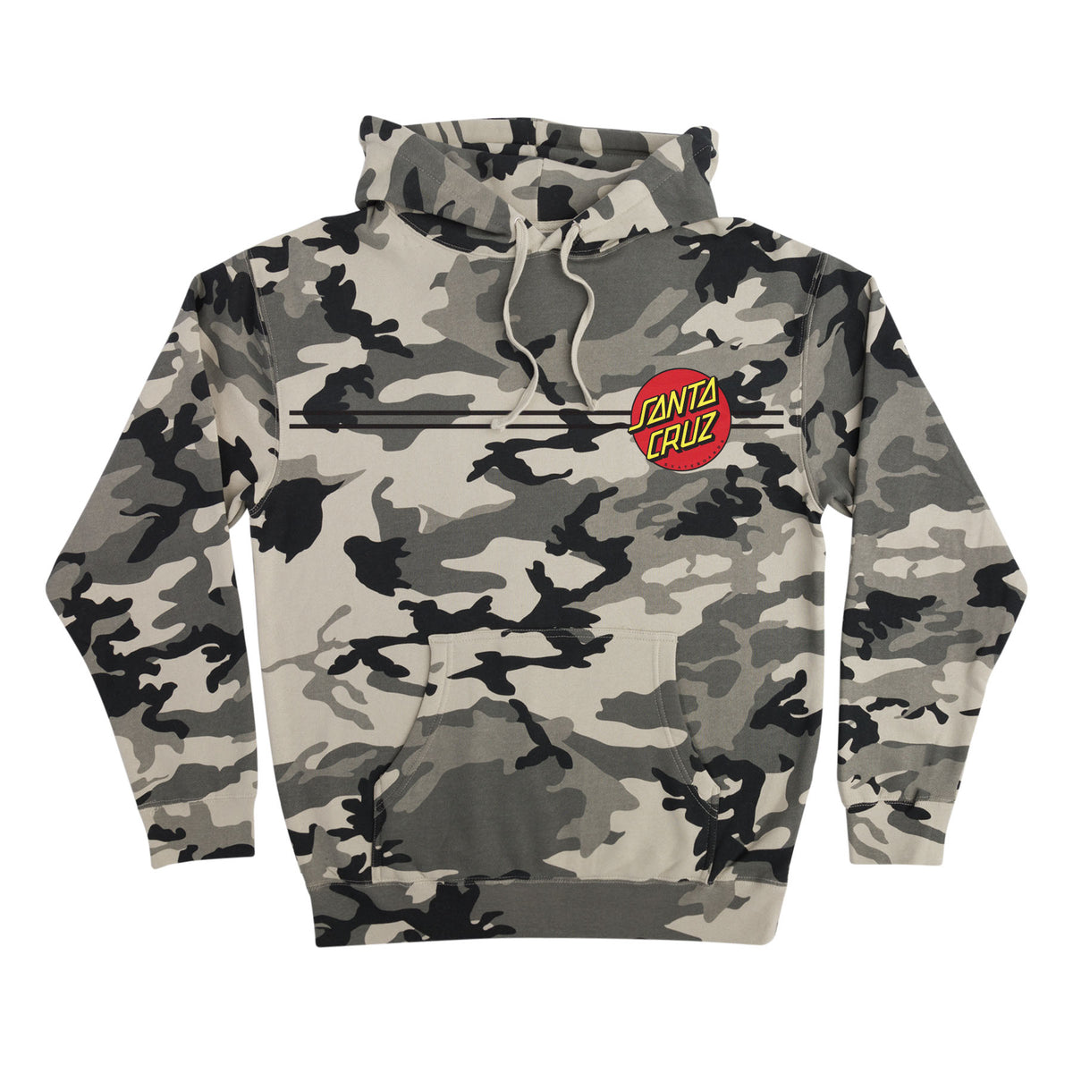 Santa Cruz Classic Dot P/O Hooded Heavyweight Sweatshirt Snow Camo