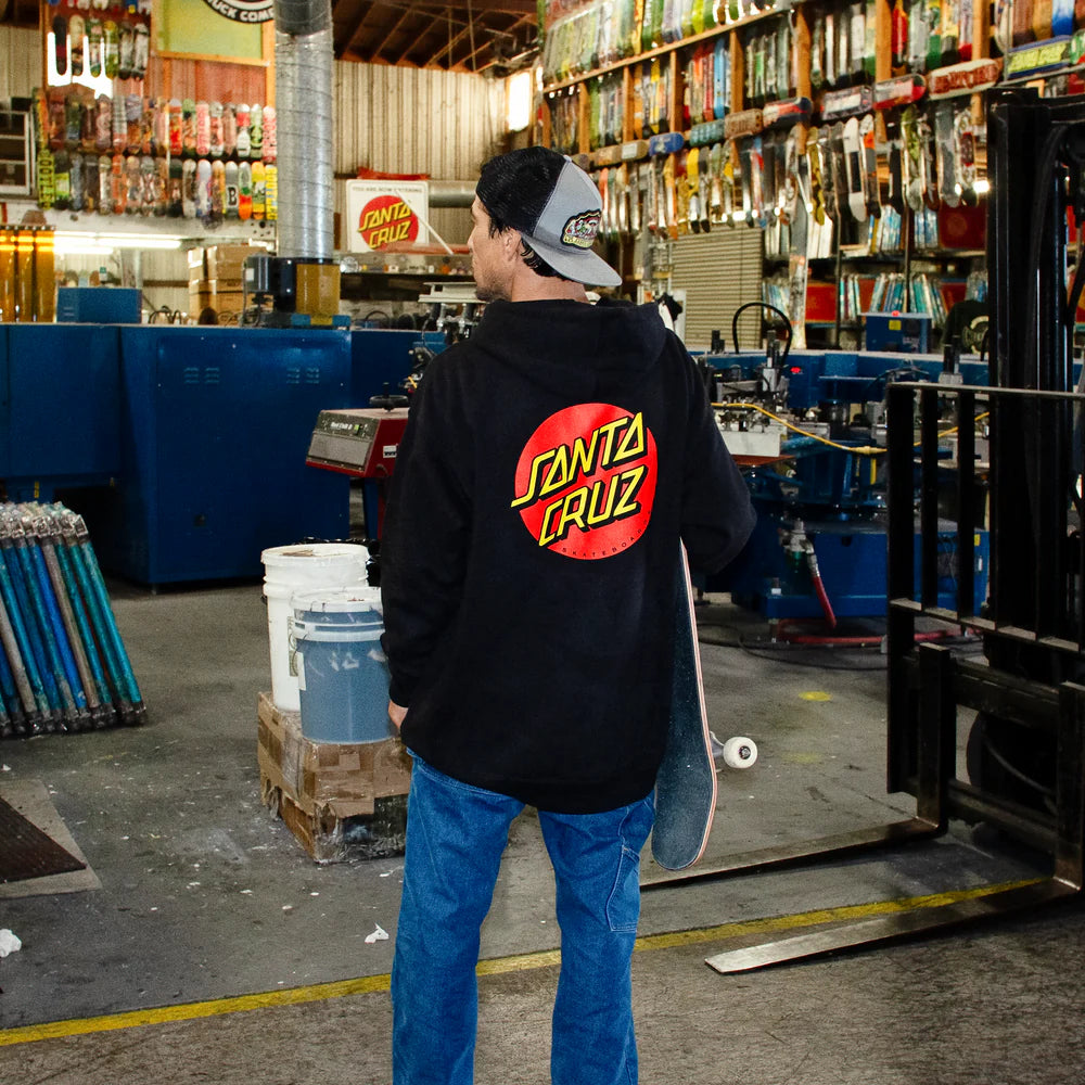 Santa Cruz Classic Dot Black Hooded Sweatshirt