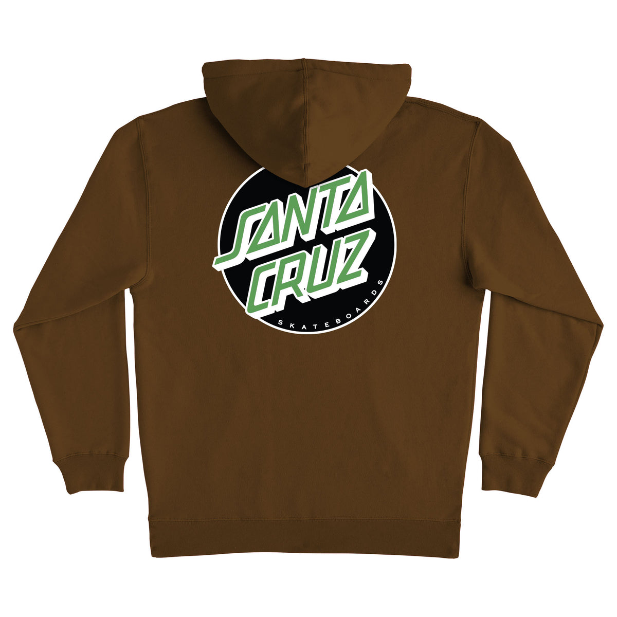 Santa Cruz Other Dot P/O Hooded Heavyweight Sweatshirt Brown with Black Green