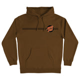 Santa Cruz Other Dot P/O Hooded Heavyweight Sweatshirt Brown with Black Sunset