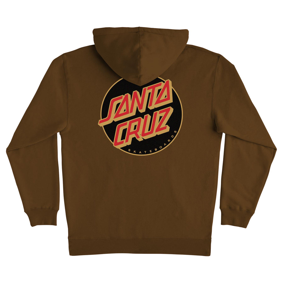 Santa Cruz Other Dot P/O Hooded Heavyweight Sweatshirt Brown with Black Sunset