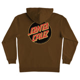 Santa Cruz Other Dot P/O Hooded Heavyweight Sweatshirt Brown with Black Sunset