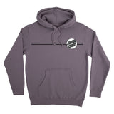 Santa Cruz Other Dot P/O Hooded Heavyweight Sweatshirt Plum with White Silver