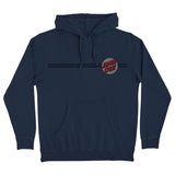 Santa Cruz Other Dot P/O Hooded Heavyweight Sweatshirt Slate Blue with Grey/Red