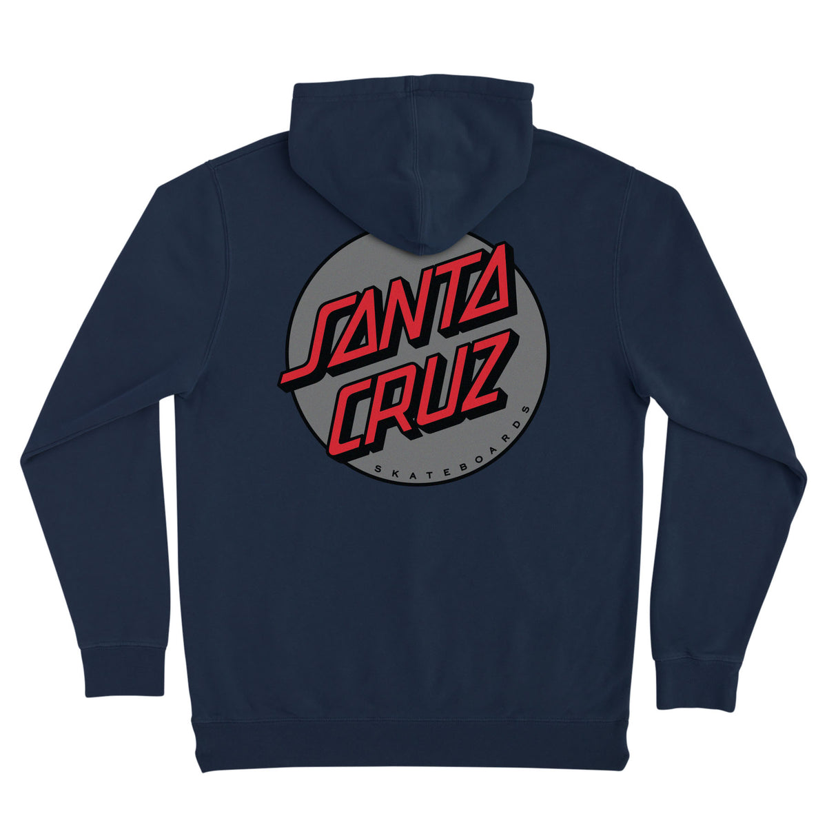 Santa Cruz Other Dot P/O Hooded Heavyweight Sweatshirt Slate Blue with Grey/Red