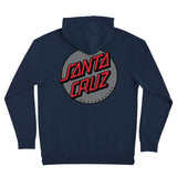 Santa Cruz Other Dot P/O Hooded Heavyweight Sweatshirt Slate Blue with Grey/Red