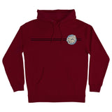 Santa Cruz Scrawl Brick Dot P/O Hooded Heavyweight Sweatshirt Maroon