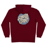 Santa Cruz Scrawl Brick Dot P/O Hooded Heavyweight Sweatshirt Maroon