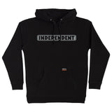 Independent Bar Logo Reflective Black Heavyweight Hooded Sweatshirt