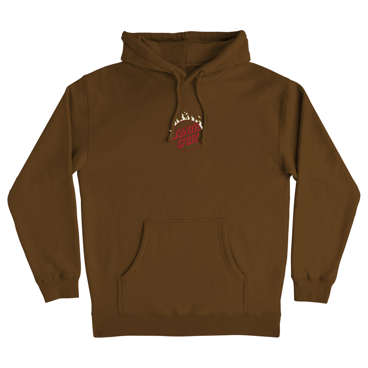 Santa Cruz Burnt Opus Oversized P/O Hooded Heavyweight Sweatshirt Brown