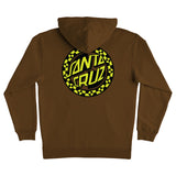 Santa Cruz Malba Crash Dot P/O Hooded Heavyweight Sweatshirt Brown