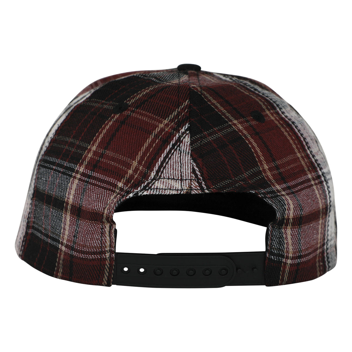 Santa Cruz Cruz Label Snapback Structured Hat Maroon Plaid