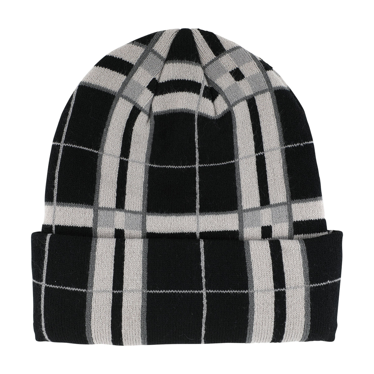 Santa Cruz Cruz Label Beanie Long Shoreman Hat Black/White Plaid