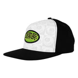 Creature Crash and Burn White/Black Snapback Hat