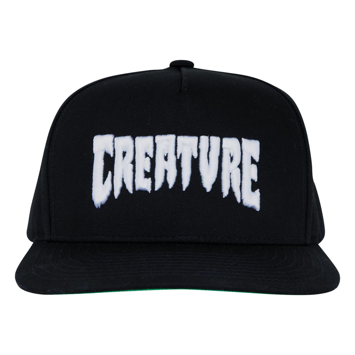 Creature Mono Black Snapback Hat