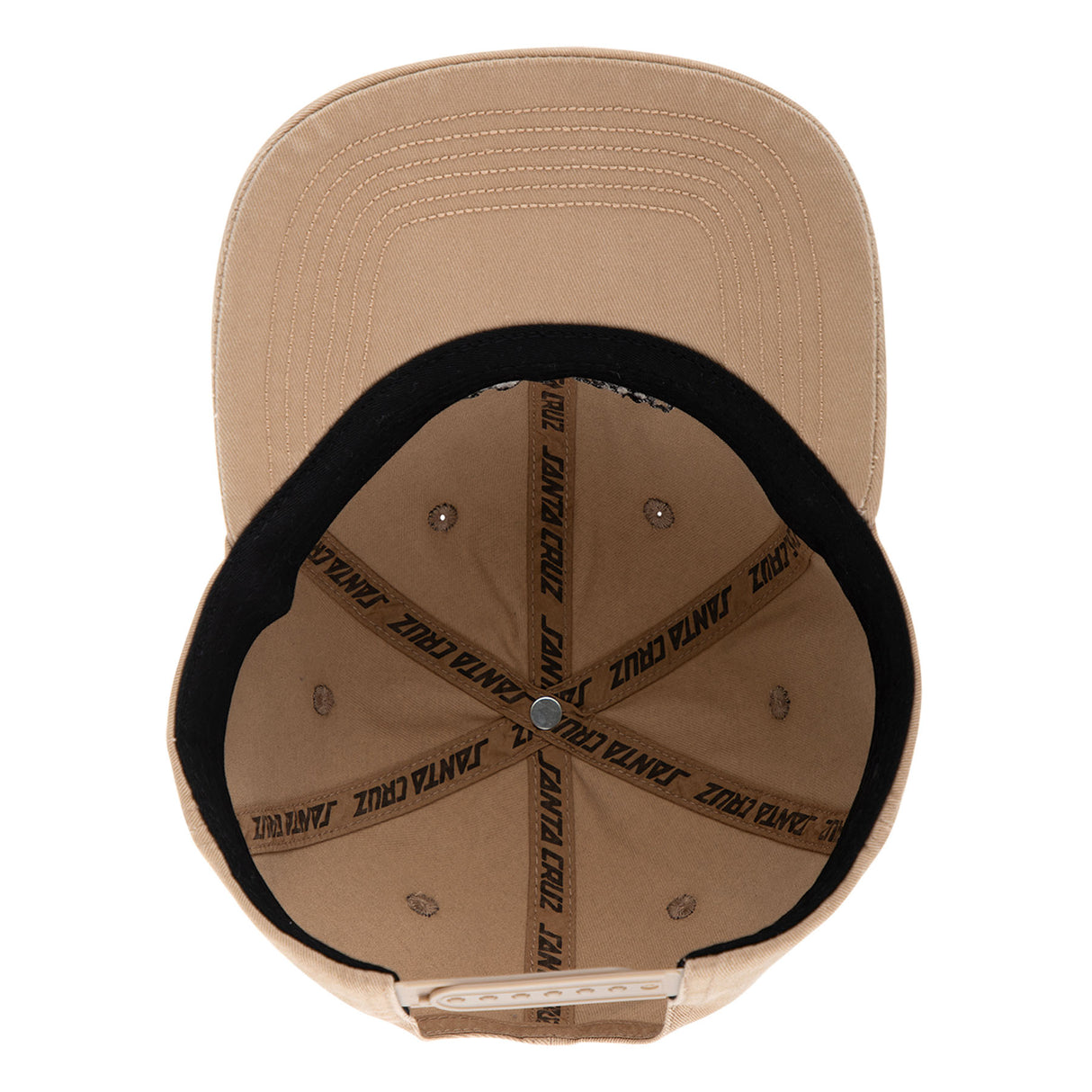 Santa Cruz Razor Arch Strip Tan Unstructured Snapback Hat