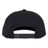Independent Span Embroidered Black/Dk Red Snapback Structured Hat