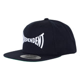 Independent Span Embroidered Dk Navy/White Snapback Structured Hat