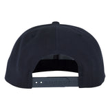 Independent Span Embroidered Dk Navy/White Snapback Structured Hat