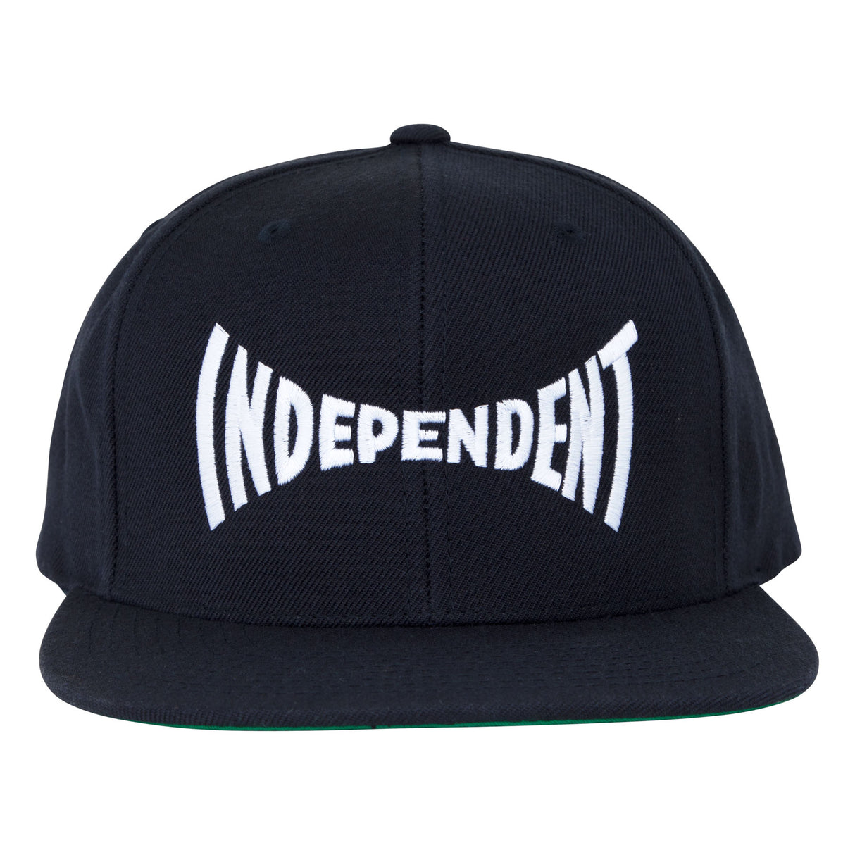 Independent Span Embroidered Dk Navy/White Snapback Structured Hat
