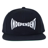 Independent Span Embroidered Dk Navy/White Snapback Structured Hat