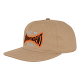 Independent Built To Grind Span Snapback Unstructured Hat Khaki