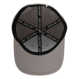 Santa Cruz Plasma Stacked Strip Snapback Structured Hat Heather Grey with Silver