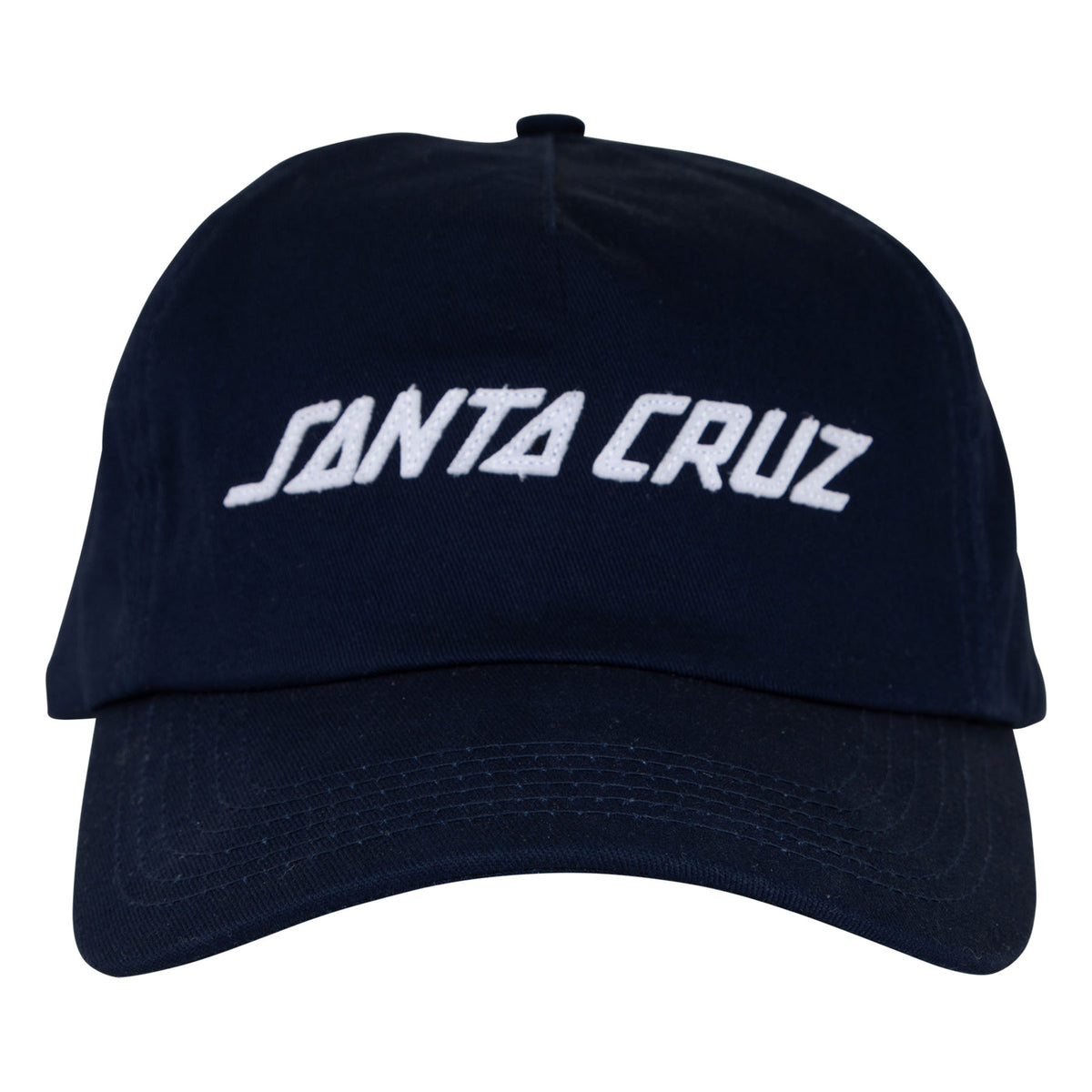 Santa Cruz Strip Felt Snapback Unstructured Hat Navy