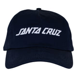 Santa Cruz Strip Felt Snapback Unstructured Hat Navy