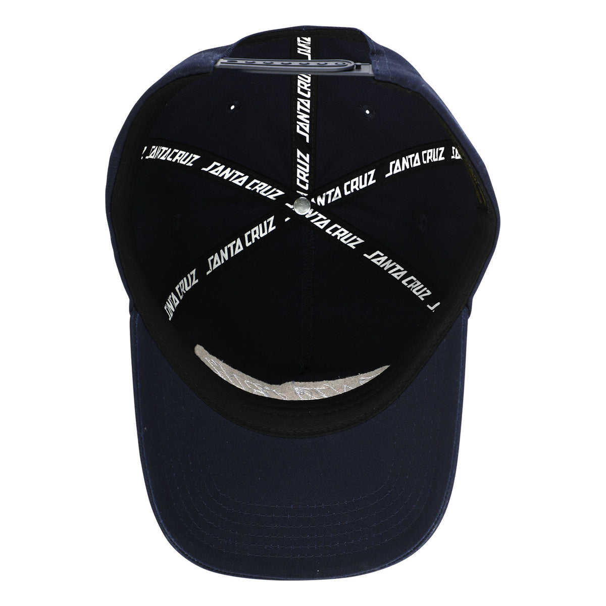 Santa Cruz Strip Felt Snapback Unstructured Hat Navy