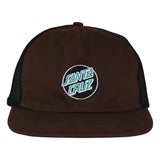 Santa Cruz Cruz Embroidered Snapback Unstructured Hat Brown/Black