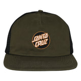 Santa Cruz Cruz Embroidered Snapback Unstructured Hat Olive/Black