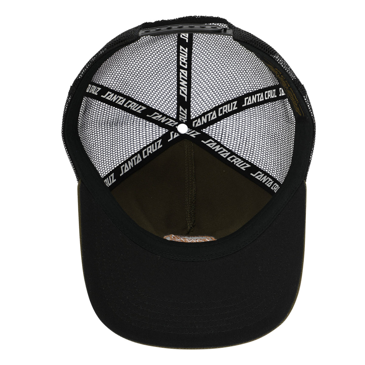 Santa Cruz Cruz Embroidered Snapback Unstructured Hat Olive/Black