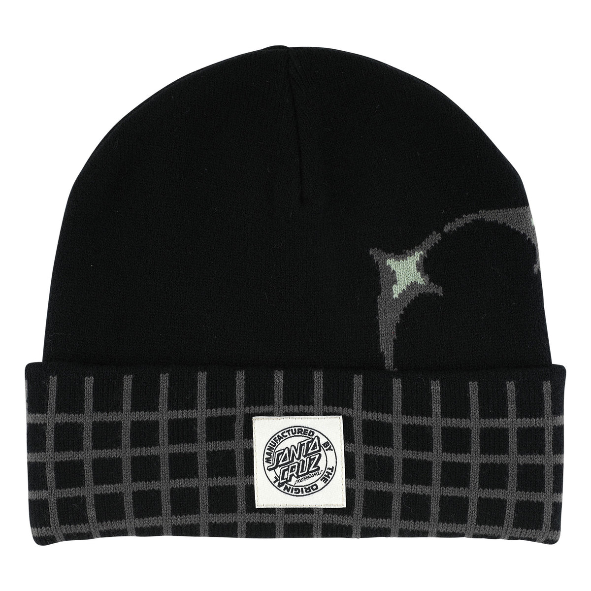Santa Cruz MFG Vector Beanie Long Shoreman Hat Black