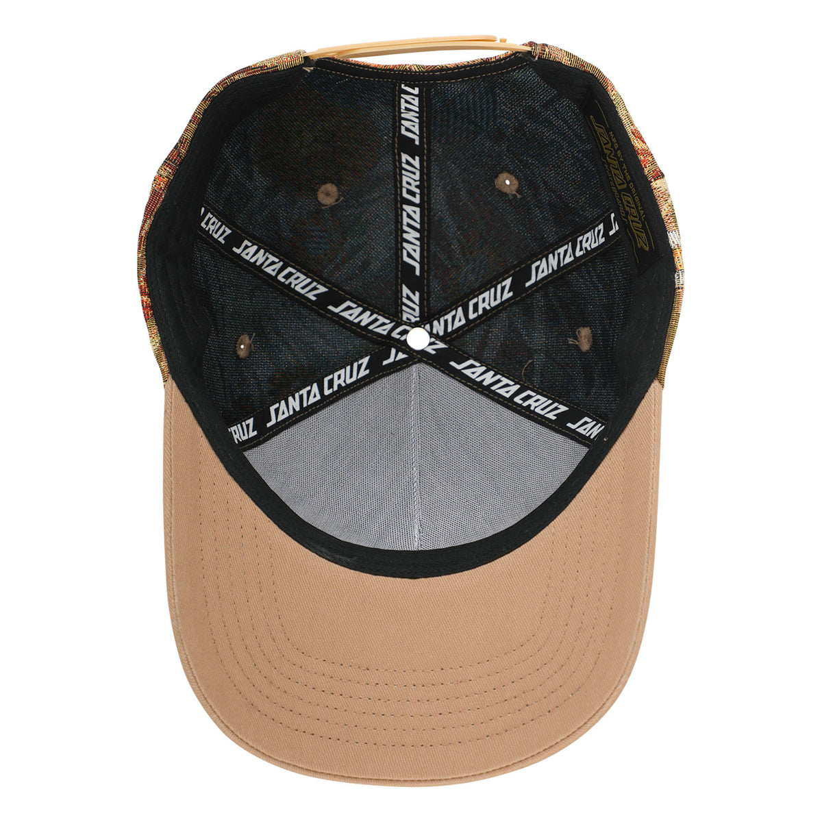 Santa Cruz MFG Tapestry Snapback Structured Hat Floral/Khaki