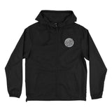 Santa Cruz Cruz Hooded Windbreaker L/s Jacket Black with Silver