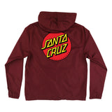 Santa Cruz Cruz Hooded Windbreaker L/s Jacket Maroon